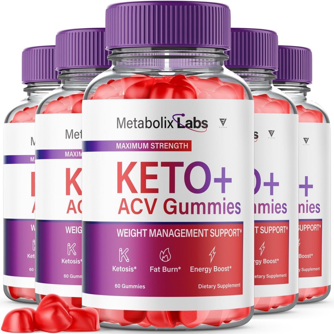 (2 Pack) Metabolix Labs Keto ACV Gummies, Metabolix Labs Keto ACV Gummies Advanced Weight Plus Loss Supplement, Metabolic Keto Plus ACV Apple Cider Vinegar 1000MG Folate (120 Gummies)