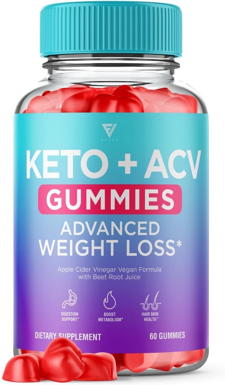Keto ACV Gummies Advanced Weight Loss Belly Fat - ACV Keto Diet Apple Cider Vinegar 1000MG Vitamin Vegan Supplement, Keto+ ACV Detox Cleanse Formula Women for Men Works Fast (60 Gummies)