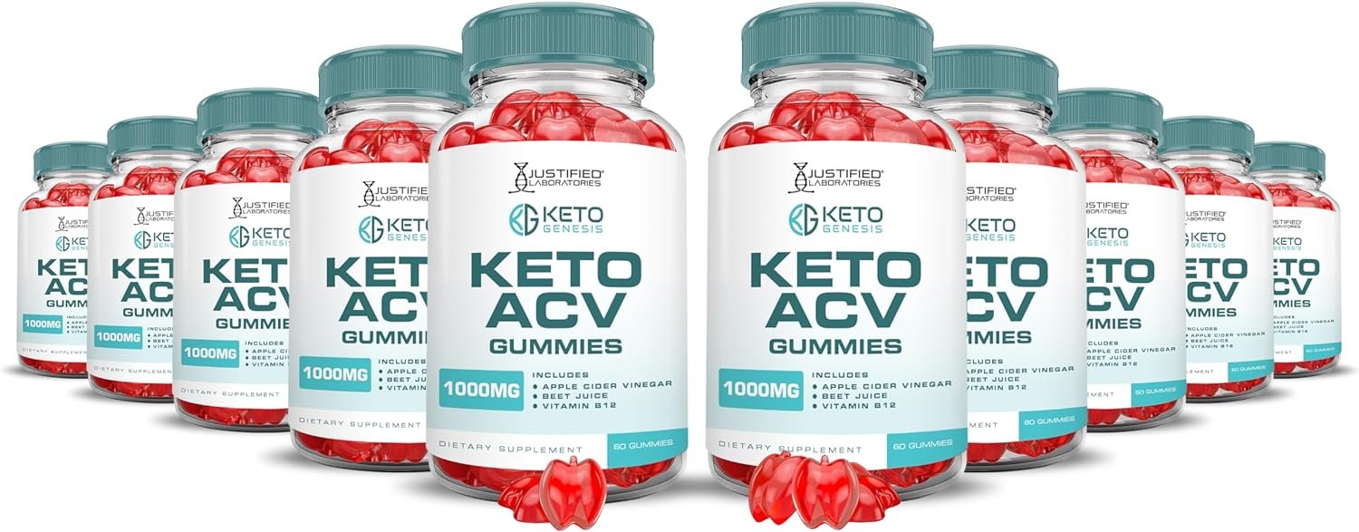 Keto Genesis Keto ACV Gummies Advanced Formula 1000MG Keto Genesis Keto Gummies Apple Cider Vinegar Formulated with Pomegranate Beet Juice Powder B12 Vegan Non GMO 60 Gummys