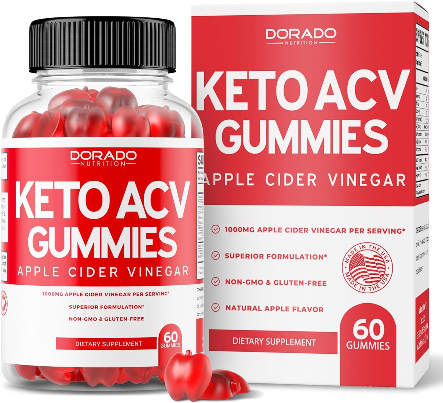 Keto ACV Gummies Advanced Weight Loss (60 Gummies) ACV Keto Gummies for Weight Loss - Support Metabolism  Digestion - Advanced Keto ACV Gummies - Delicious Apple Flavor - USA Made - Non-GMO (1000mg)