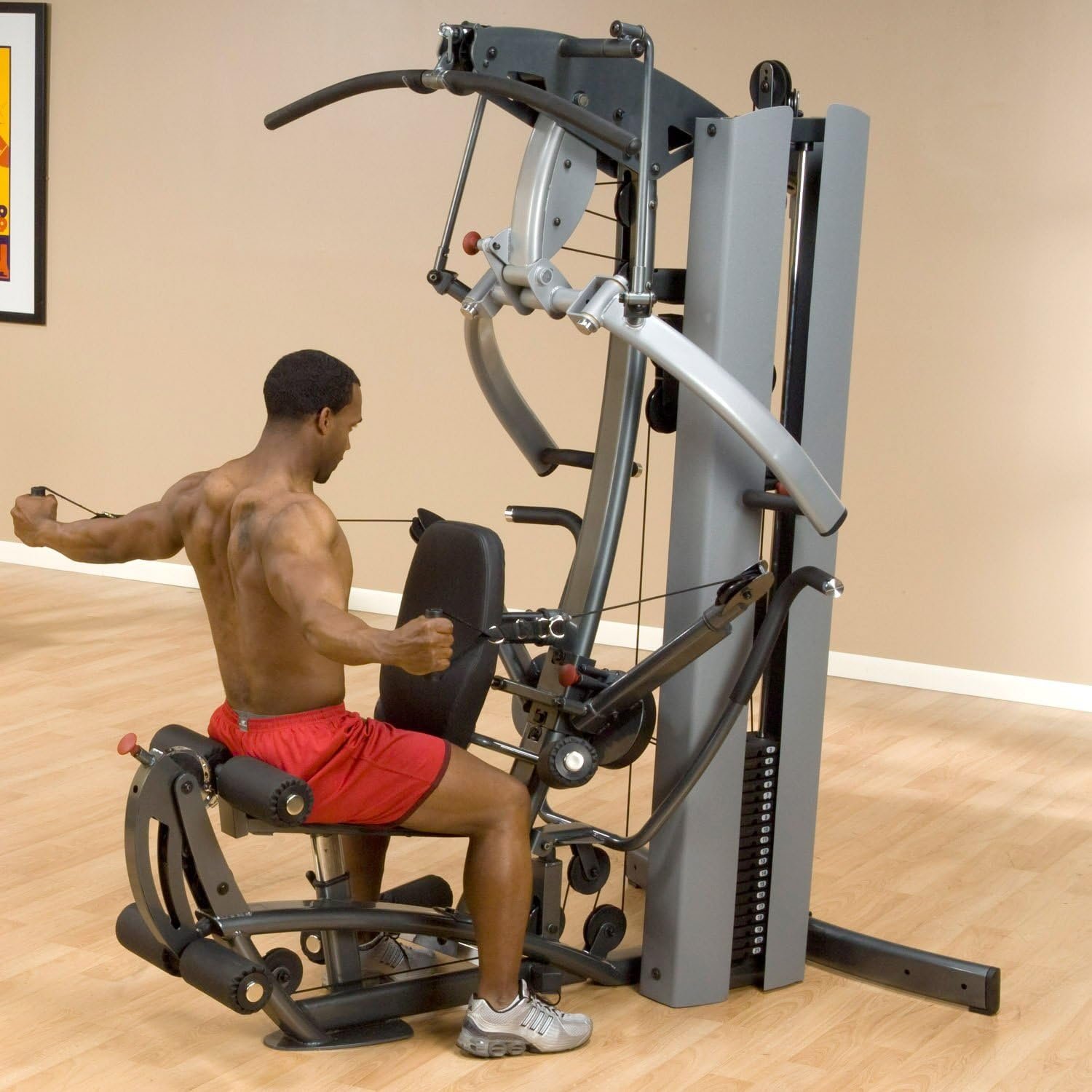 Body-Solid Fusion 600 Bi-Angular Personal Trainer Gym with Functional Trainer Arms and Mid Row Handles