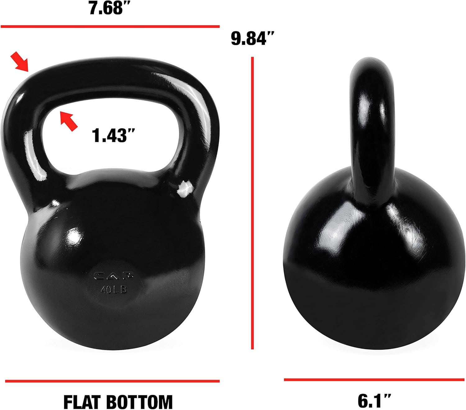 Cap Barbell Enamel Coated Cast Iron Kettlebell