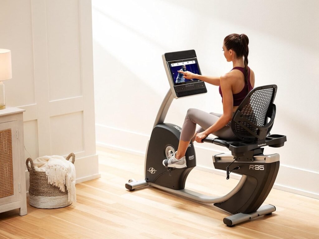 NordicTrack Commercial Series R35; iFIT-Enabled Recumbent Exercise Bike with 14” Touchscreen