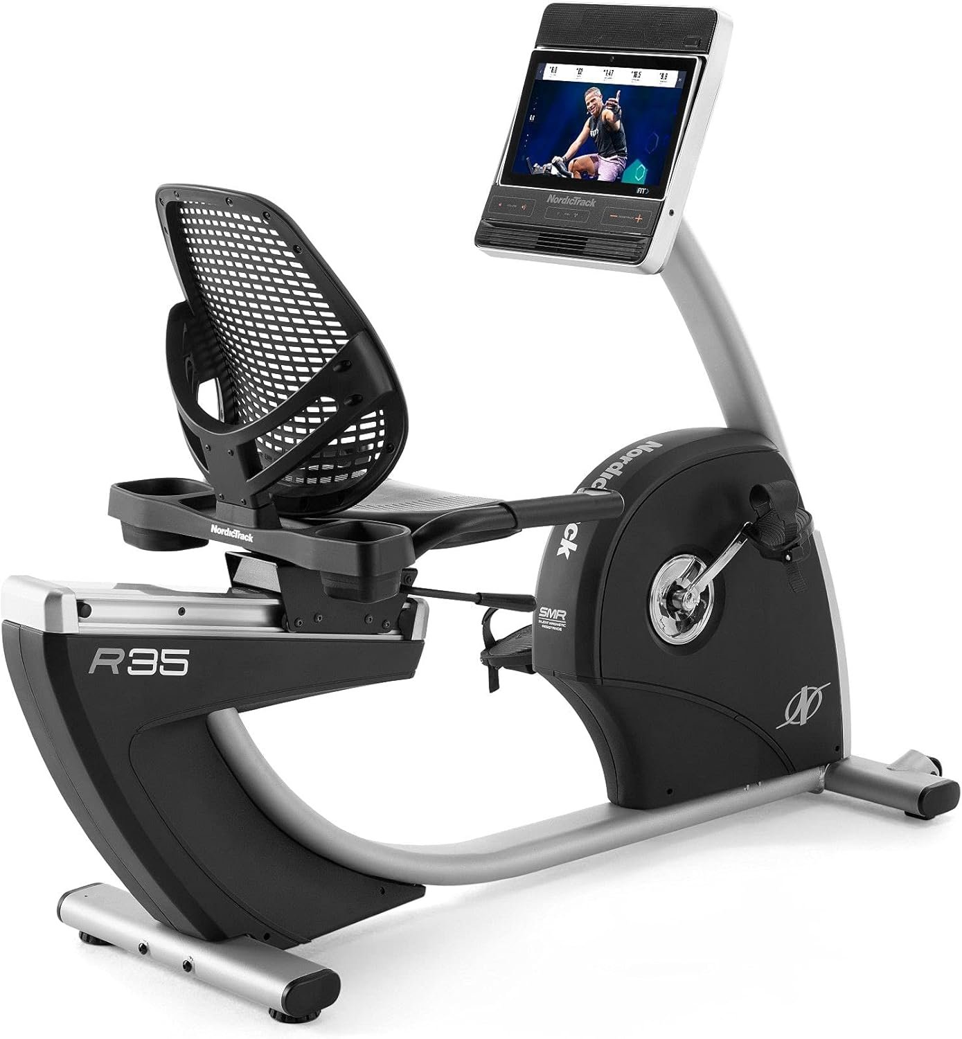 NordicTrack Commercial Series R35; iFIT-Enabled Recumbent Exercise Bike with 14” Touchscreen