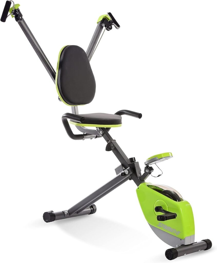 Stamina Wonder Exercise Bike | Build Upper and Lower Body Strength on One Machine | Includes Two Online Workout Videos, Chartreuse and Gray
