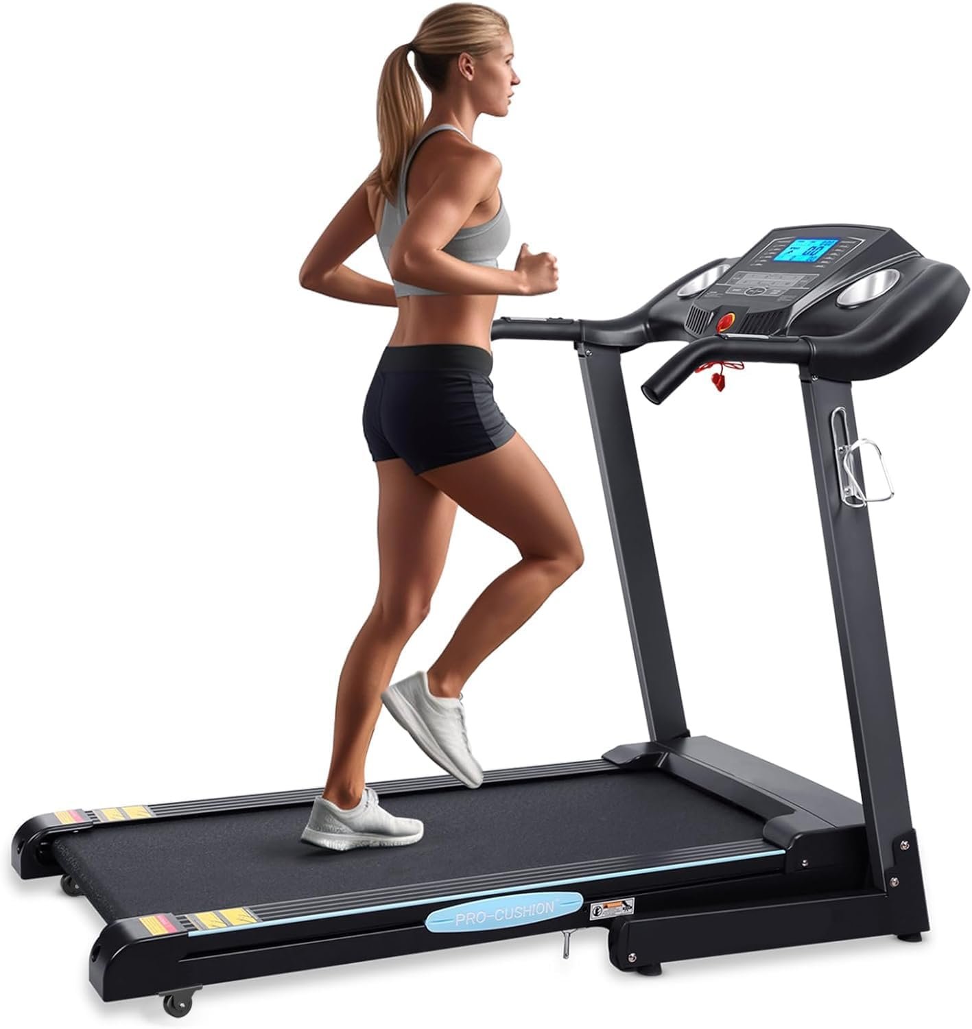 Treadmill with Auto Incline for Home Folding Treadmill with Incline 15 Pre-Set Training Programs Large LCD Display Running Machine Walking Jogging Running Exercise Machine for Office Workout