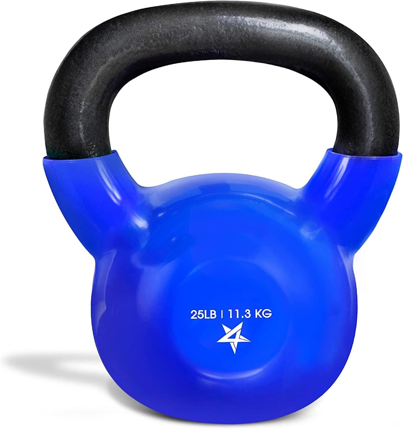 Yes4All 5-65lbs Kettlebells Vinyl Coated Cast Iron for Dumbbell Weights Exercises, Gym, Fitness, Full Body Workout Equipment Push up, Grip and Strength Training