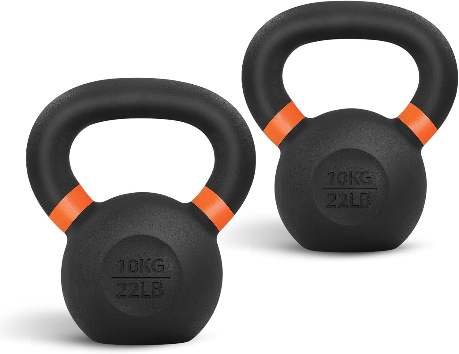 Yes4All Kettlebell Weights Cast Iron/Kettlebells Powder Coated - Strength Training, Home Gym, Full-body Exercises