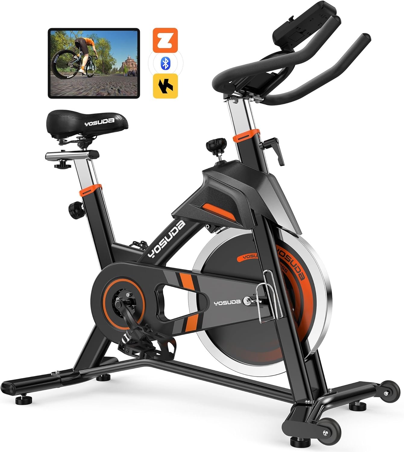 YOSUDA Light Commercial Exercise Bike for Home Magnetic Exercise Bike Stationary 350LB Capacity, Exercise Bike with Bluetooth, Indoor Cycling Bike with Tablet Mount  Comfortable Seat Cushion